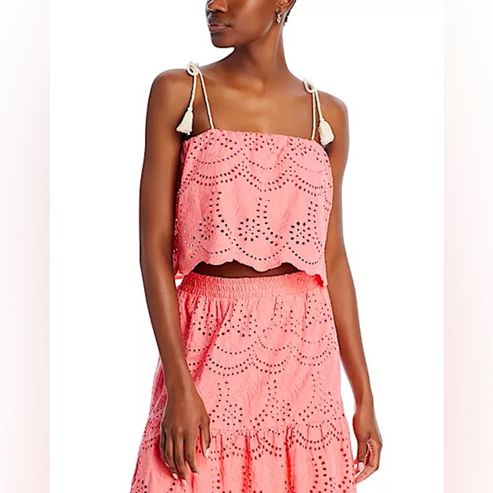 Tassel Tie Eyelet Tank - NWOT